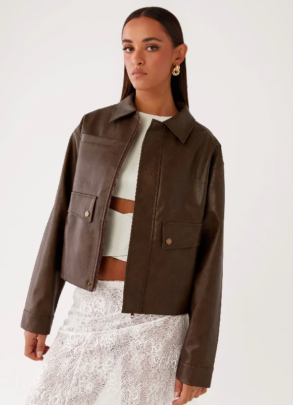 Casual Jackets for Everyday Wear-Sloane Jacket - Brown