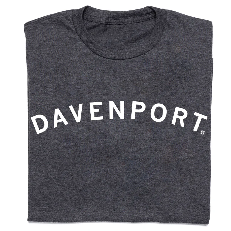 Basic T-Shirt for Easy Wardrobe Building-Davenport Curved Logo