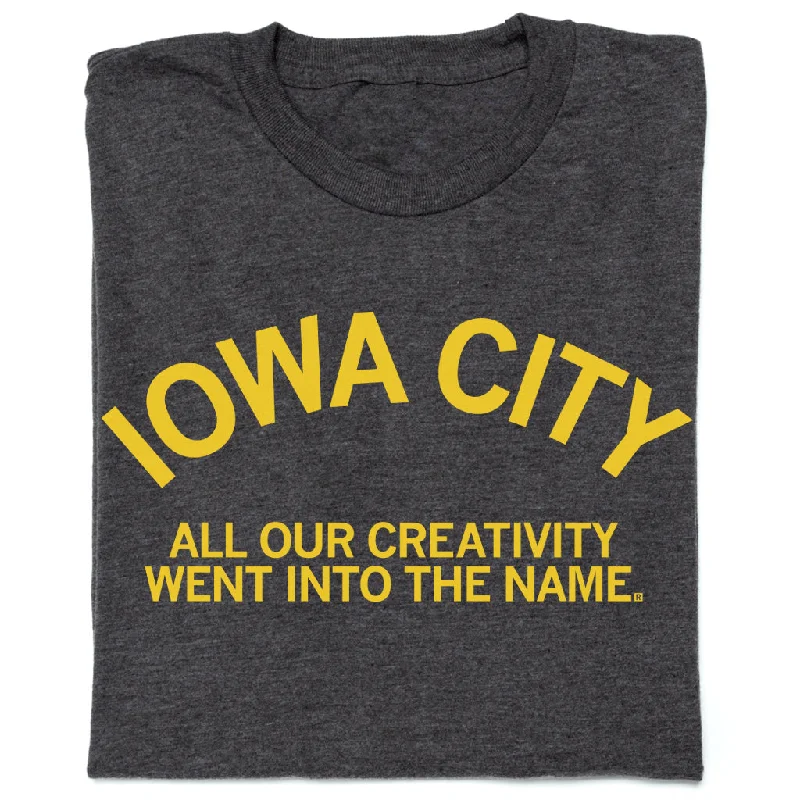 Loose Fit T-Shirt for Relaxed Style-Iowa City Name