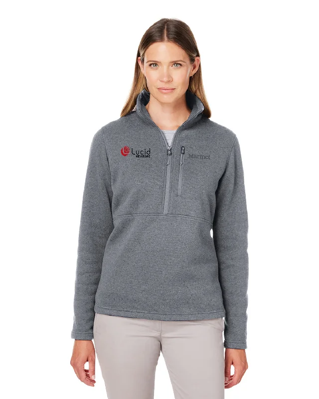 Zip-Up Jackets for Easy Layering-Marmot Ladies Dropline Half-Zip Jacket