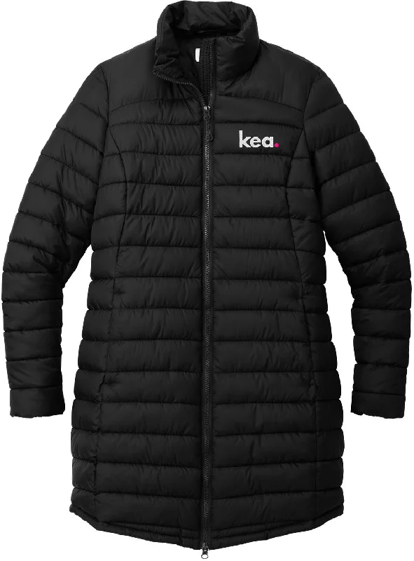 Warm Jackets for Winter Adventures-Port Authority Ladies Horizon Puffy Long Jacket