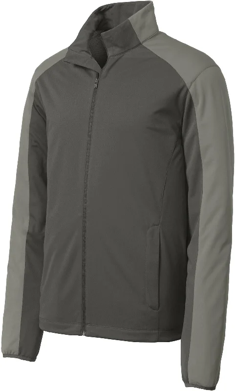 Rainproof Jackets for Outdoor Protection-CLOSEOUT - Port Authority Active Colorblock Soft Shell Jacket