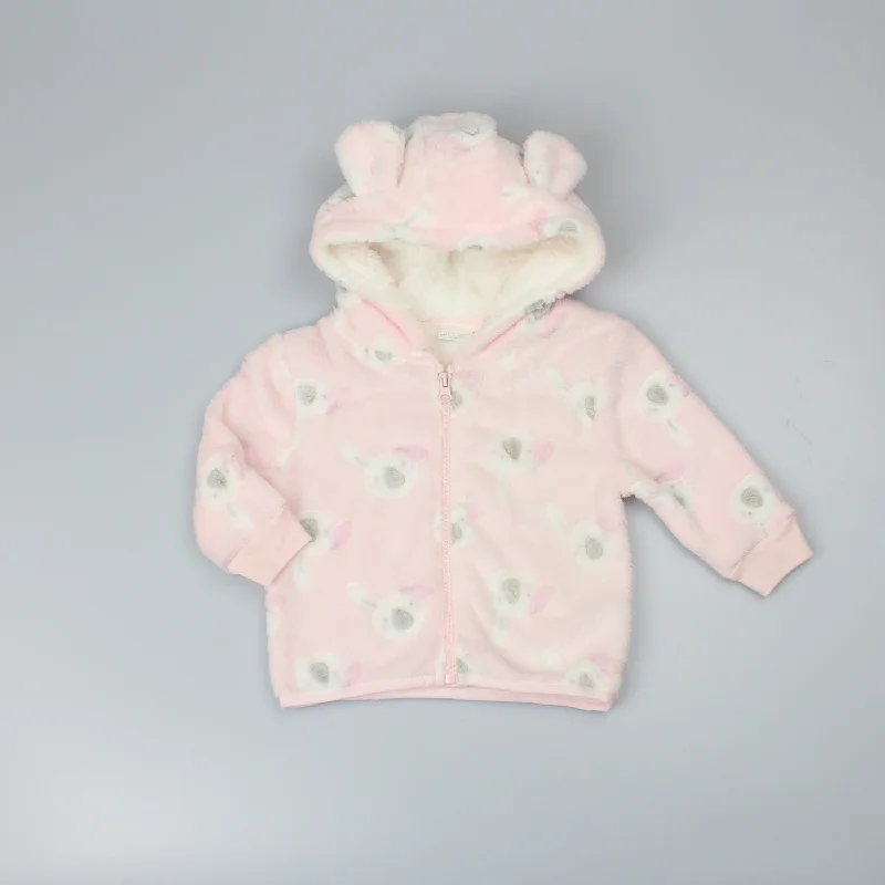 Wool Blazer Jackets for Professional Style-Baby Girls Off-Set Plush Jacket - Bunny (PK6) (6-24m) F32551