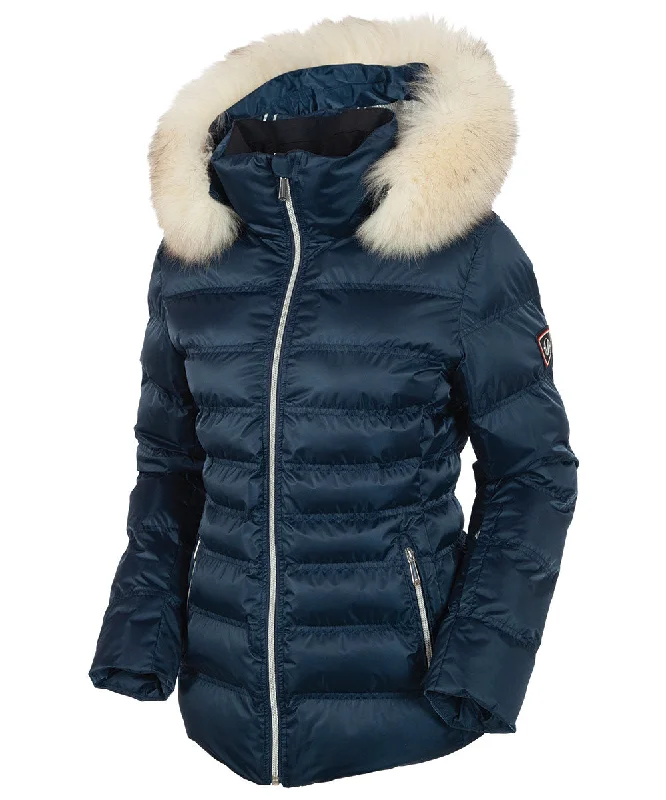 Casual Hooded Jackets for Relaxed Days-Women's Fiona Waterproof Quilted Stretch Jacket With Removable Fur Ruff