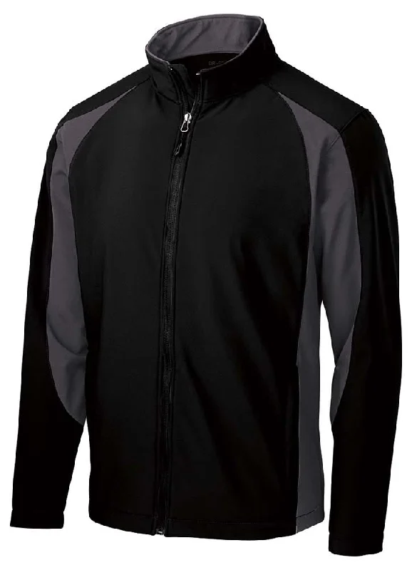 Cozy Jackets for Weekend Wear-Men's Colorblock Soft Shell Jacket