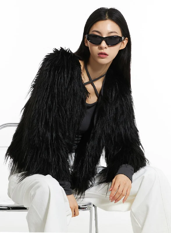 Fashionable Jackets for Fall and Winter-Faux Fur Jacket IN308