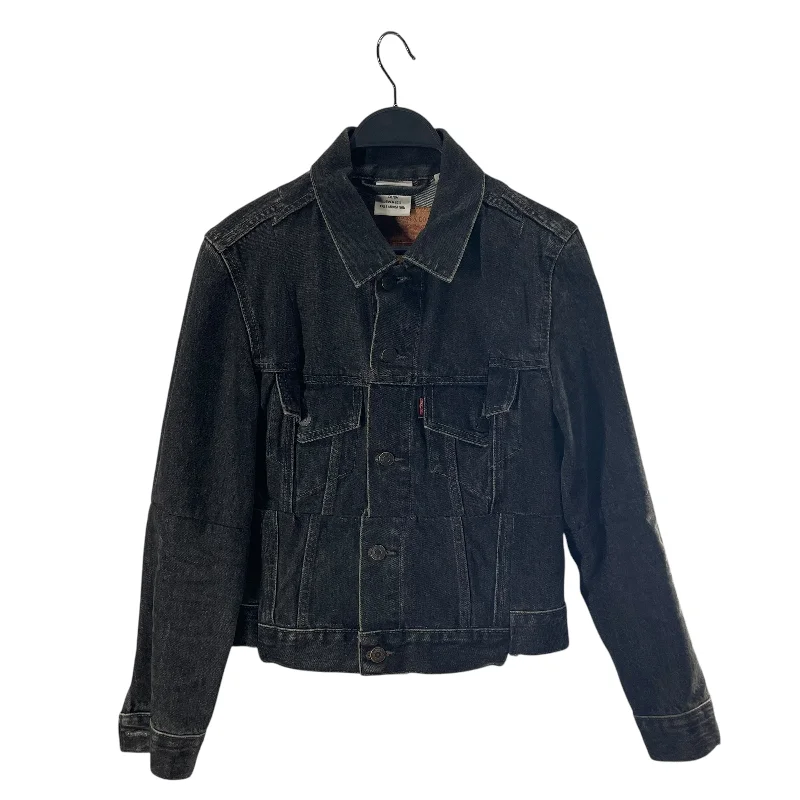 Military Jackets for Tactical Style-VETEMENTS/Levi's/Denim Jkt/XS/Denim/BLK/JEAN JACKET