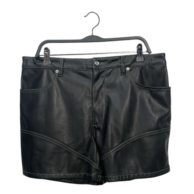 Beach Shorts for Sand and Surf-ECKHAUS LATTA/Shorts/32/Leather/BLK/GREEN STITCH