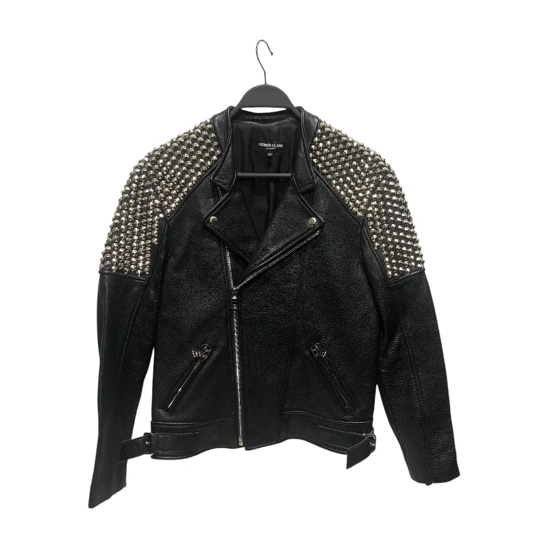 Leather Biker Jackets for Bold Looks-KEISER CLARK /Leather Jkt/XS/Leather/BLK/STUDDED LEATHER JACKET