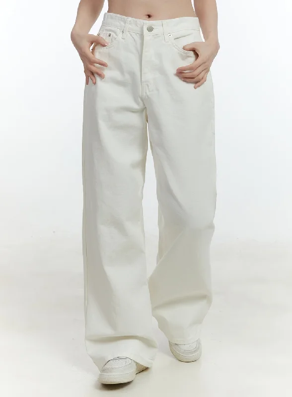 Hiking Pants for Rugged Adventures-Cotton Wide-Leg Pants CF503