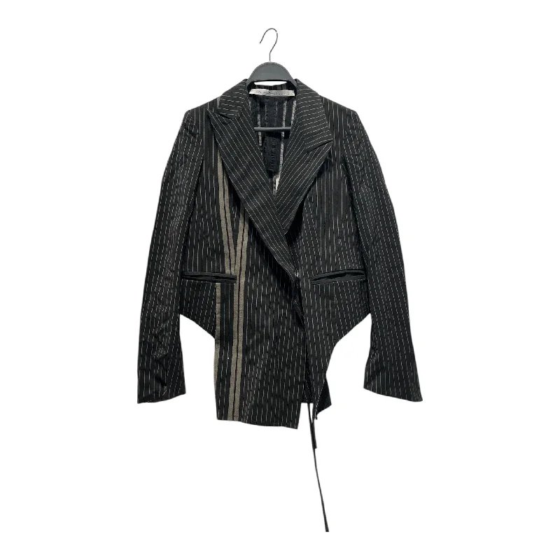 Outdoor Jackets for Hiking and Camping-aleksandre akhalkatsishvili/Jacket/40/Stripe/Cotton/BLK/deconstructed blazer