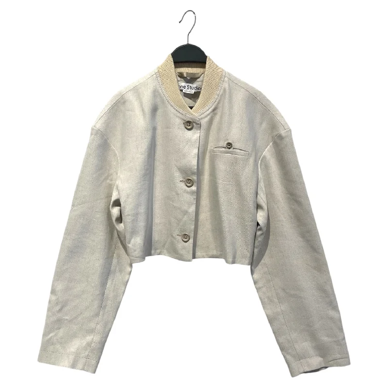 Reversible Hooded Jackets for Practicality-Acne Studios/Jacket/38/Linen/BEG/cropped bomber