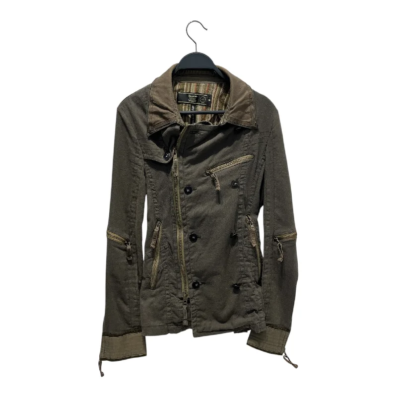 Rain Jackets for Wet Weather Protection-BREATH MINT/Jacket/S/Cotton/KHK/coin button distressed