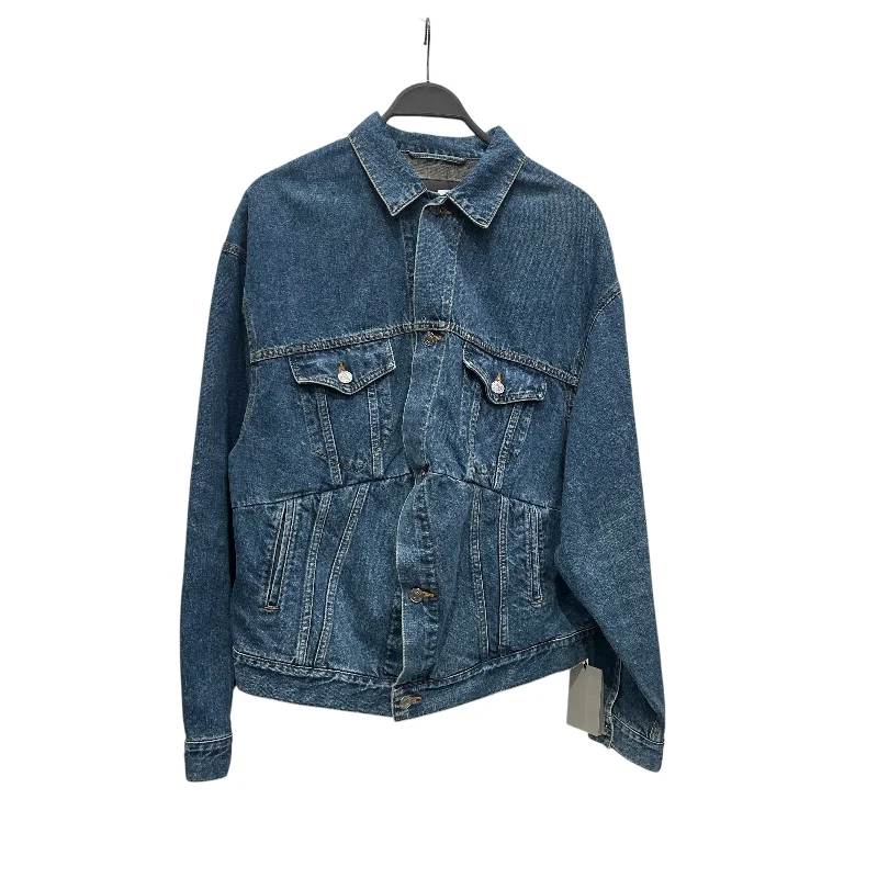 Wool Blazer Jackets for Professional Style-BALENCIAGA/Denim Jkt/38/Denim/NVY/swing jacket