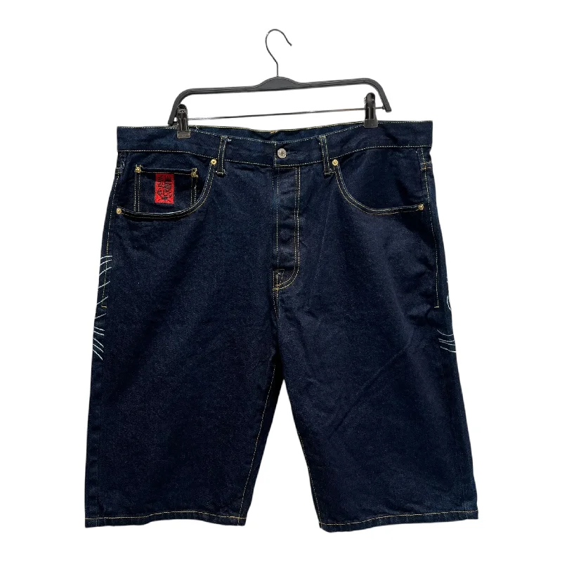 Comfortable Cargo Shorts for Travel and Leisure-Vintage/Shorts/42/Denim/IDG/Fishing Logo