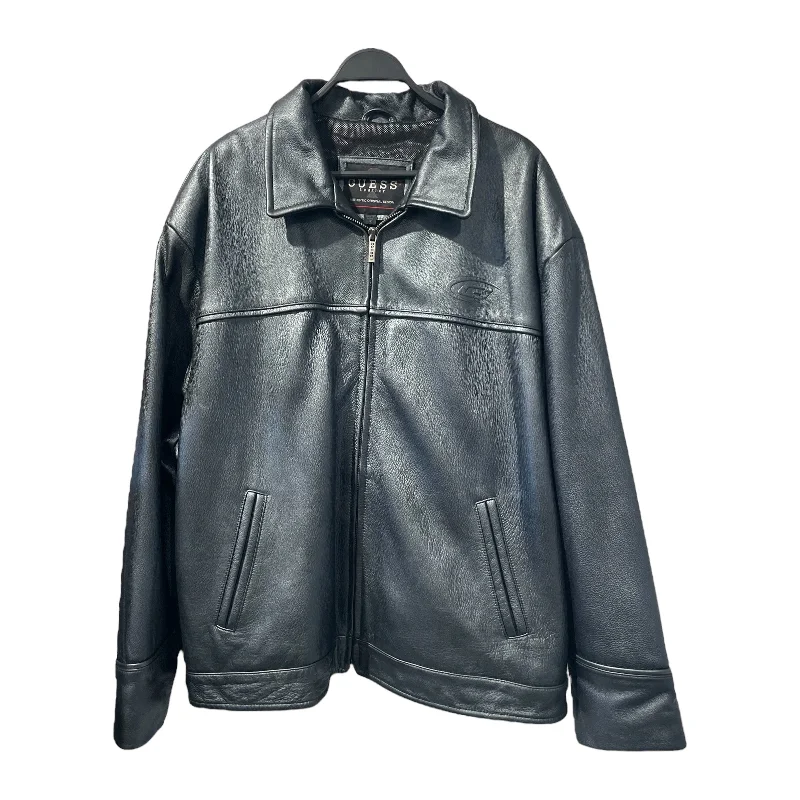 Urban Jackets for City Wear-GUESS/Leather Jkt/XXXL/Leather/GRY/BIKER Jacket