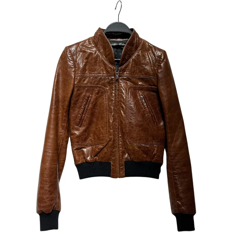 Stylish Bomber Jackets for Night Out-BALENCIAGA/Leather Jkt/36/Goat Leather/BRW/PLUSH MOTO JACKET