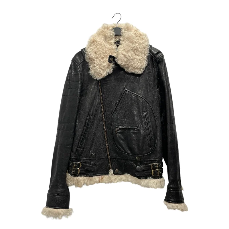 Windproof Jackets for Blustery Days-DOLCE&GABBANA/Leather Jkt/50/Leather/BRW/Leather Fur Jacket