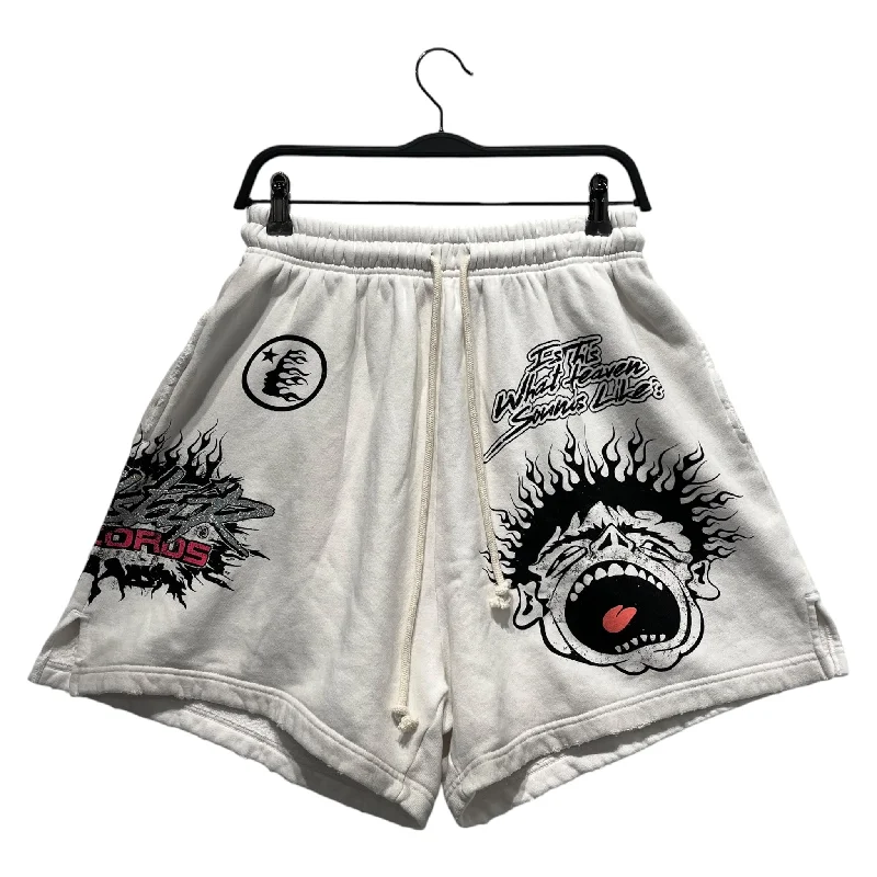 Quick-Dry Shorts for Water Sports-HELLSTAR/Shorts/S/Cotton/WHT/Graphic/hellstar records screaming guy