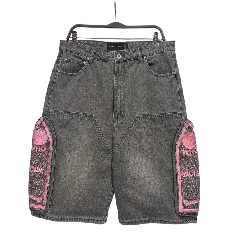 Athletic Shorts for Sports and Fitness-WHO DECIDES WAR/Shorts/29/Denim/GRY/