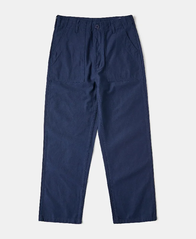 Functional Cargo Pants for Daily Use-OG-107 Satin Weave Fatigue Pants - Navy