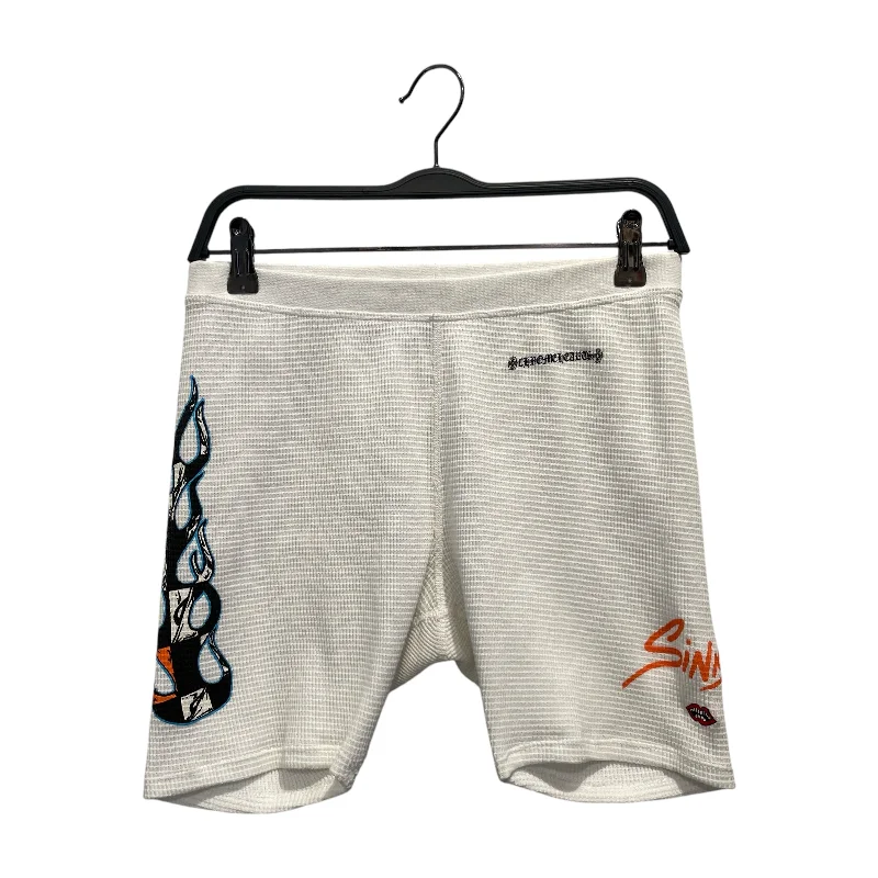 Sporty Shorts for Jogging and Cycling-CHROME HEARTS/Shorts/L/Graphic/Cotton/WHT/