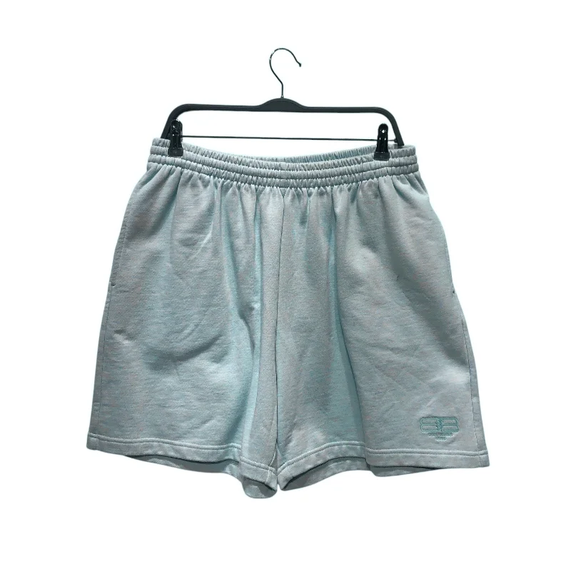 Warm Weather Shorts for Easy Comfort-BALENCIAGA/Shorts/L/Cotton/GRN/BB LOGO SWEAT SHORTS