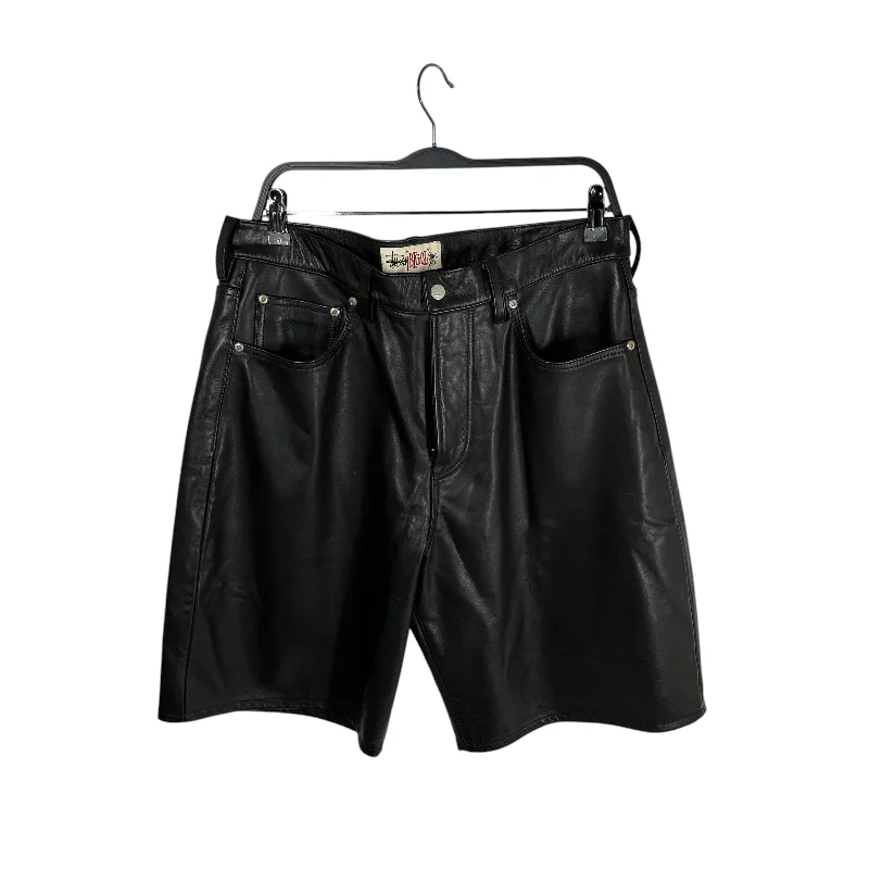 Cargo Shorts for Outdoor Activities-STUSSY/Shorts/M/Leather/BLK/bog ol leather short