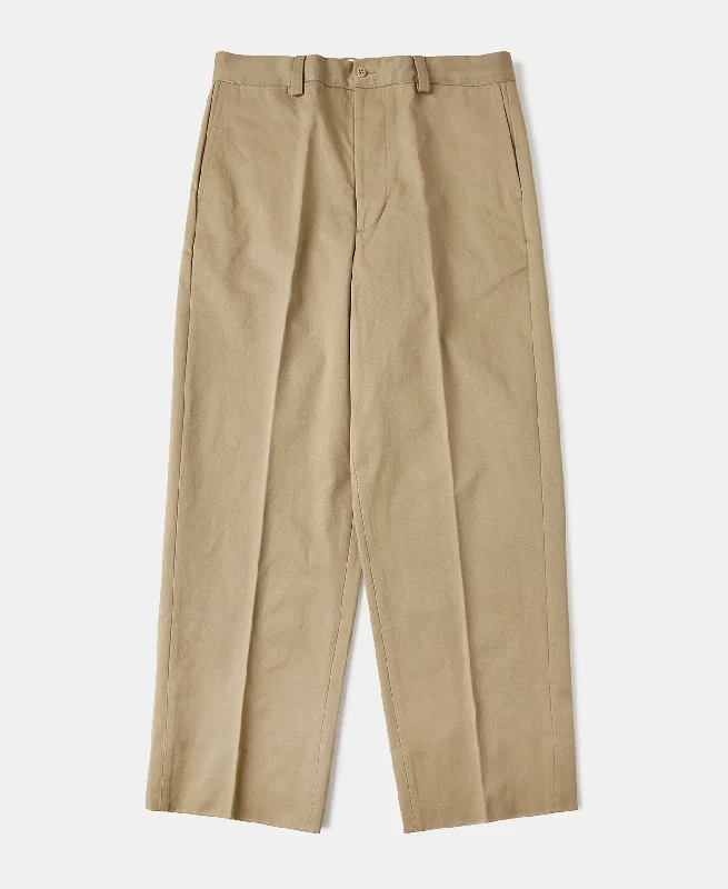 Comfortable Pajama Pants for Sleeping-Lot 829 1940s High-Waisted Work Trousers - Khaki