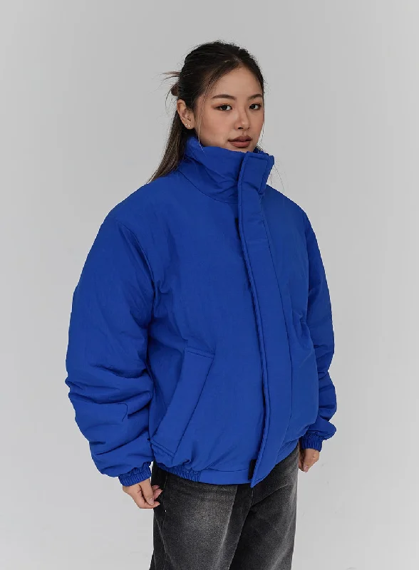 Full Zip Jackets for Versatile Styling-Unisex Oversized Puffer Jacket CN23