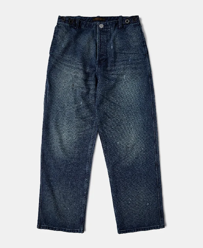 Travel Pants for Comfortable Journeys-Paint-Splatter Straight-Leg Jeans