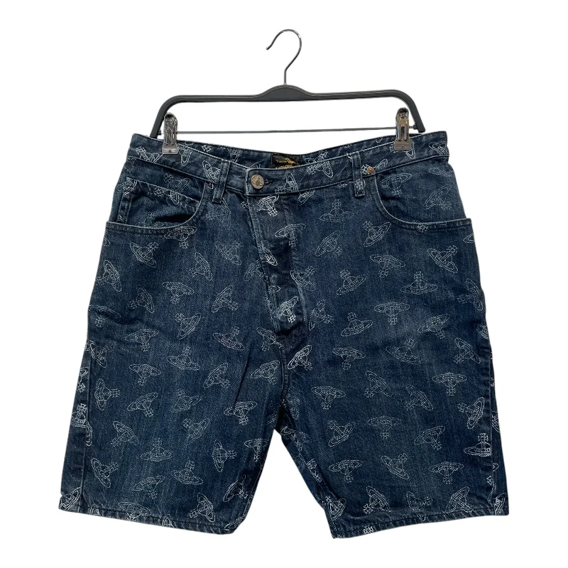 Stretch Shorts for Comfortable Movement-Vivienne Westwood/Shorts/33/Cotton/NVY/All Over Print/