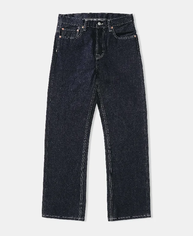 Eco-Friendly Pants for Sustainable Fashion-15 oz Indigo Selvedge Straight Leg Denim Jeans