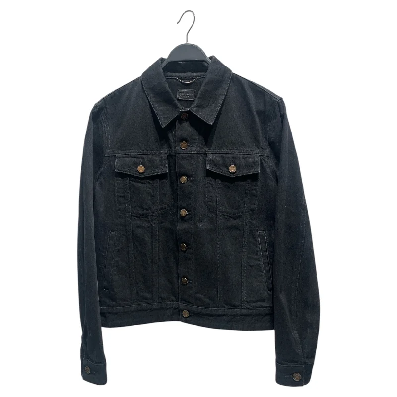 Lightweight Running Jackets for Speed-SAINT LAURENT/Denim Jkt/S/Denim/BLK/Single Breasted/DENIM JACKET