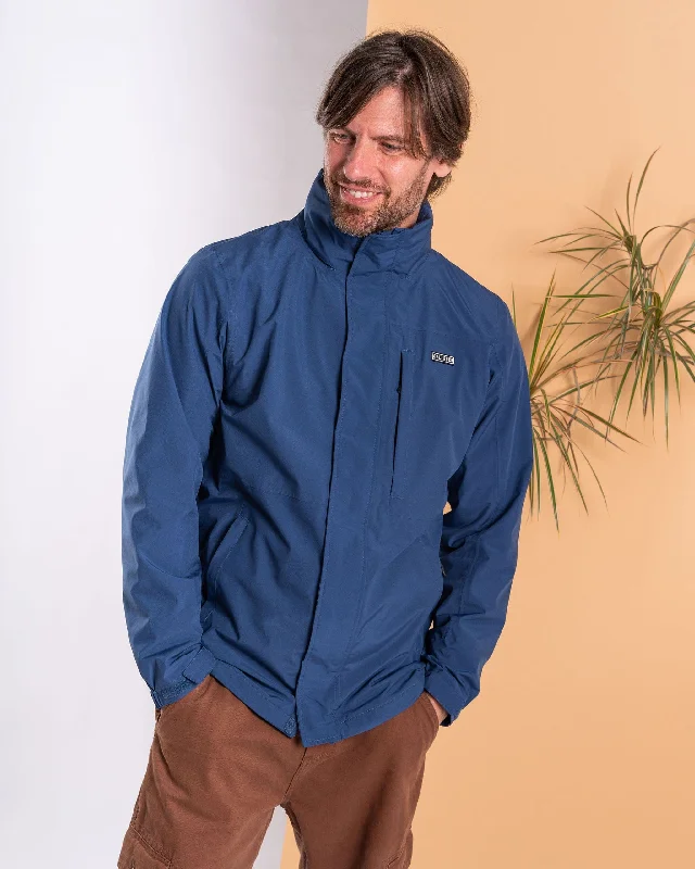 Sport Jackets for Active Lifestyles-Whistler II - Mens Waterproof Hooded Jacket - Blue