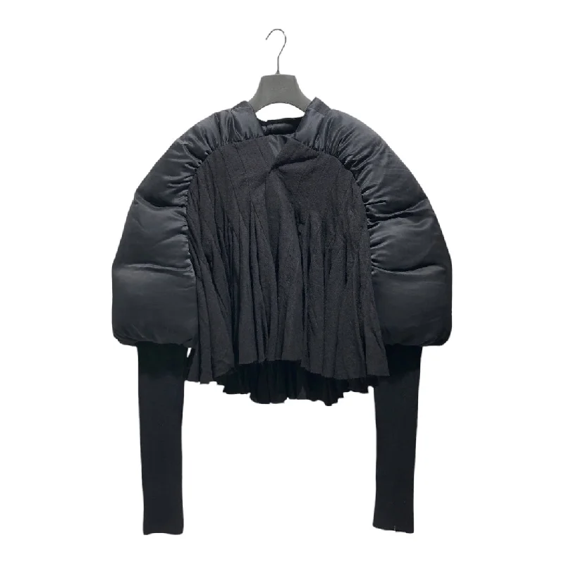 Soft Fleece Jackets for Cold Mornings-Rick Owens/Jacket/12/Wool/BLK/DUVETESSA CROPPED