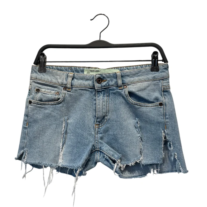 Customizable Shorts for Personal Style-OFF-WHITE/Shorts/26/Denim/IDG/RIPS UP LEG