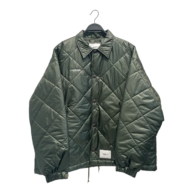 Breathable Jackets for Active Use-w)taps/Puffer Jkt/3/Polyester/GRN/EX45_Collection Quilted Jacket