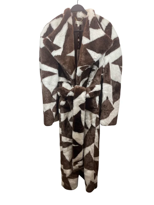 Hooded Jackets for Extra Comfort-Ronny Kobo/Jacket/XS/All Over Print/BRW/FUR. WHITE/BROWN